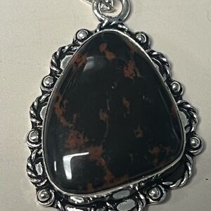 Mahogany Obsidian Stone Necklace NEW